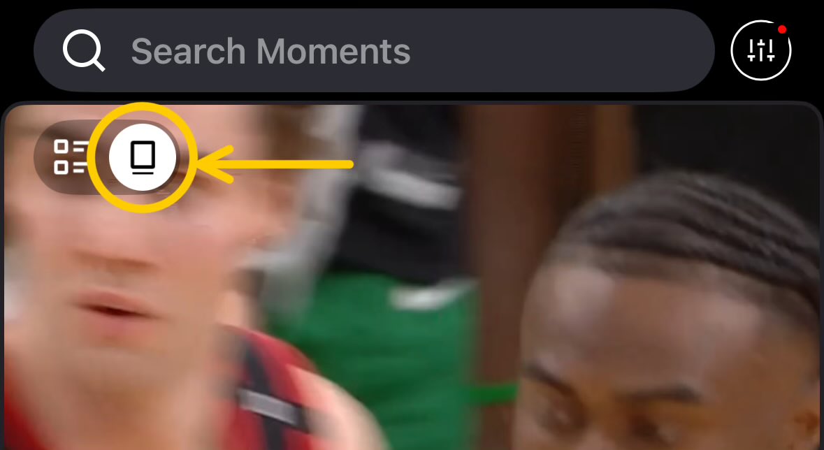 The closest thing to TikTok for hoops is the <a href="/NBATopShot/">NBA Top Shot</a> app marketplace. 

Easily my favorite way to binge Moments. Search for a player, team, set - fall down the rabbit hole.

Swipe - read the blurb - bookmark favs - repeat