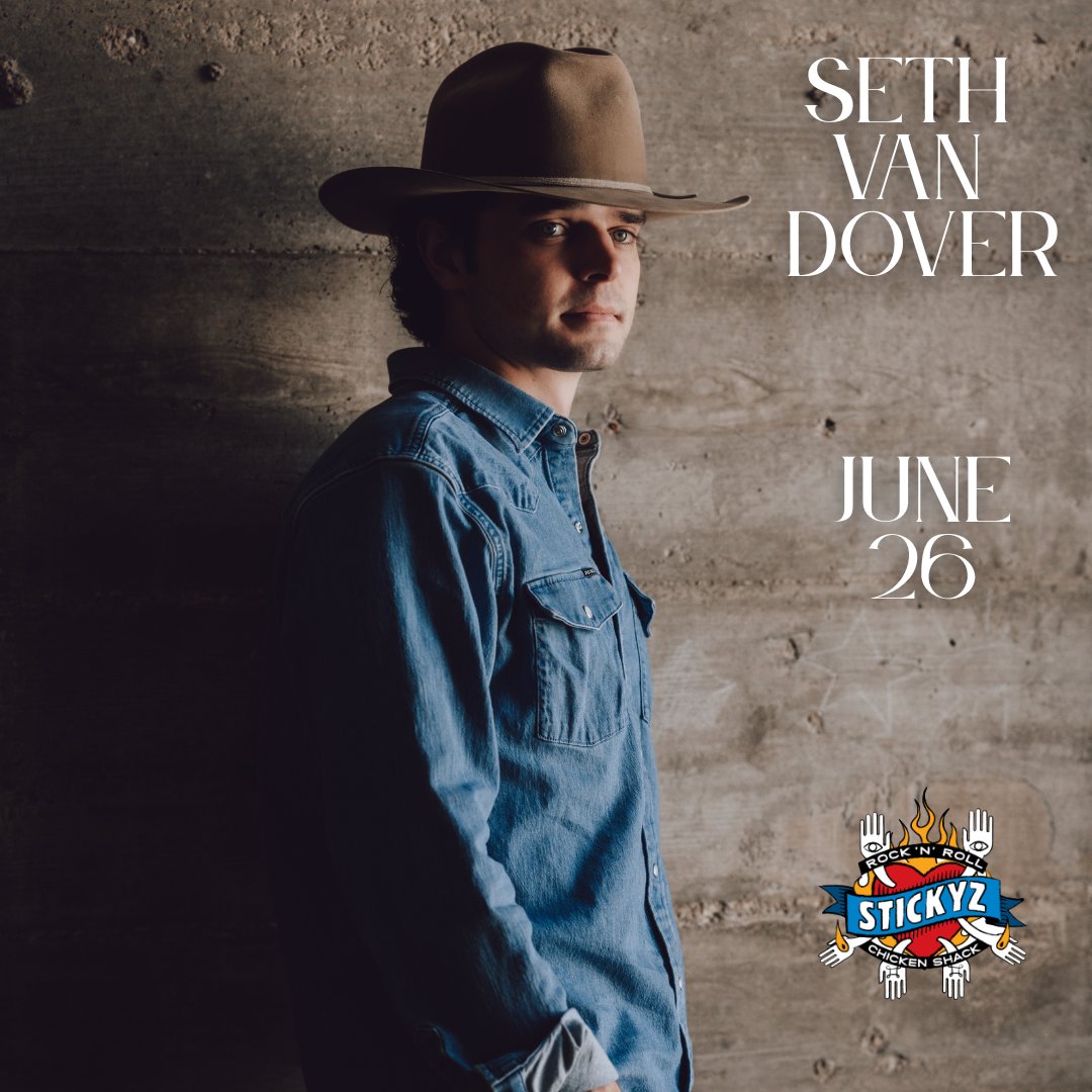 We're one week out from Seth Van Dover's return to the Stickyz stage! Table reservations goin fast for this one