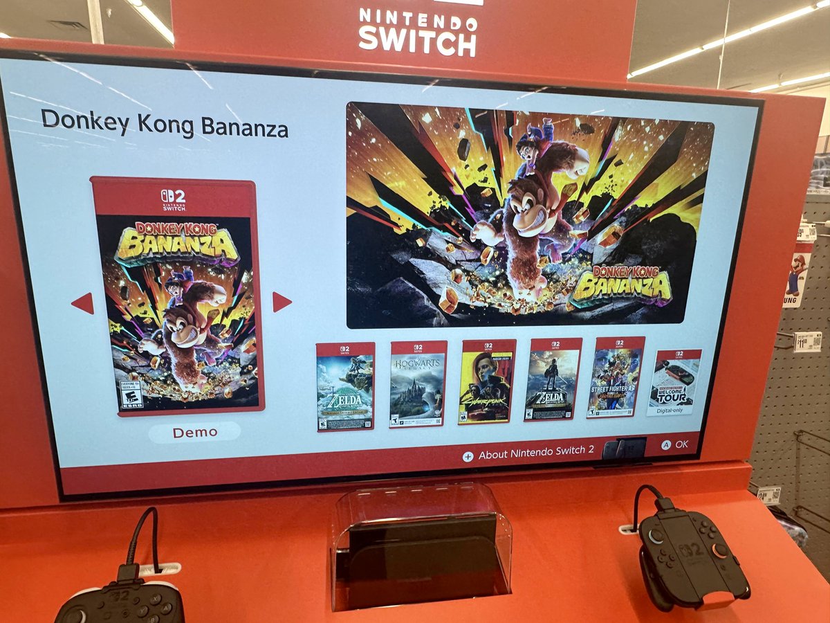 Switch 2 kiosks should have a Donkey Kong Bananza demo available now YMMV