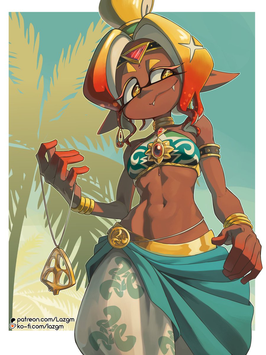 Gerudo Frye 2.0 🦑🧡💛❤️
Now based on BOTW Gerudos and her new Raider's design
I'm currently working on more Raider Frye stuff, stay tunned!