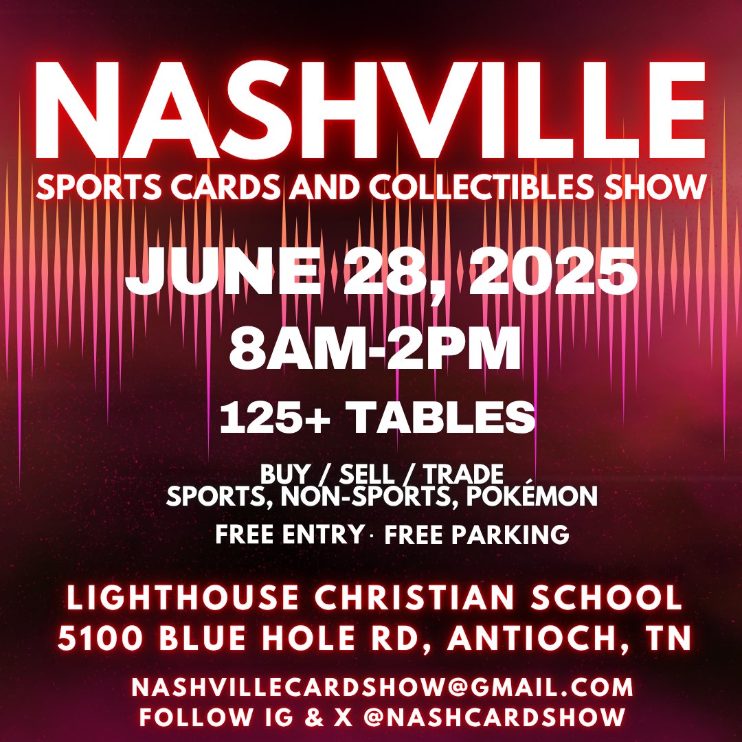 Next Lighthouse show: #Nashville #Tennessee #SportsCards #Collectibles #Memorabilia #Collect #TheHobby #Pokémon #Nashional #CardShow #CardShows #autographs
