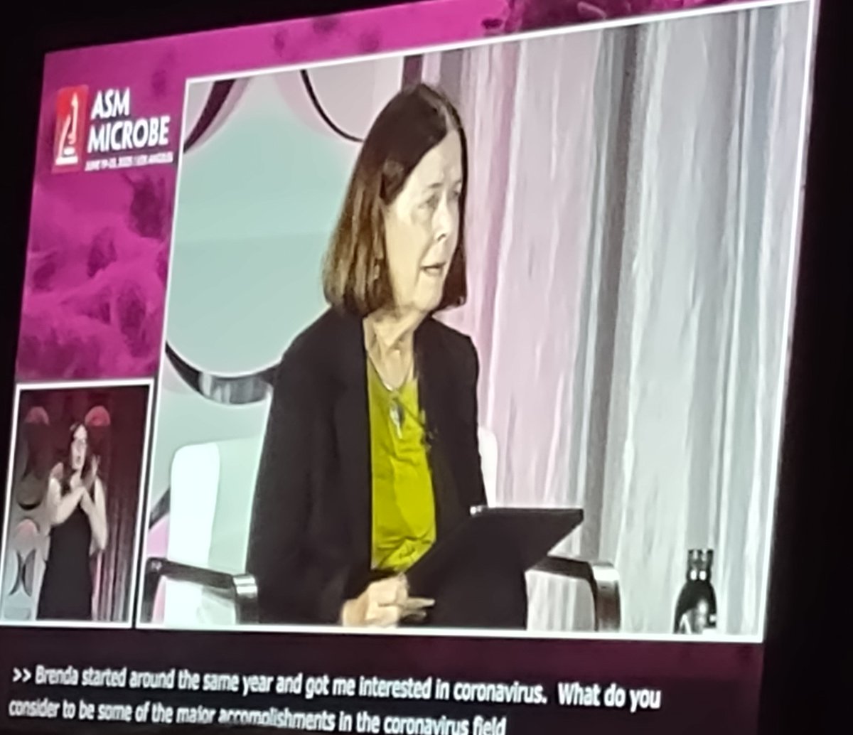 ASM lifetime achievement award winner Susan Weiss getting interviewed by her colleague Brenda Hogue ASM Microbe2025 <a href="/ASMicrobiology/">ASM</a>