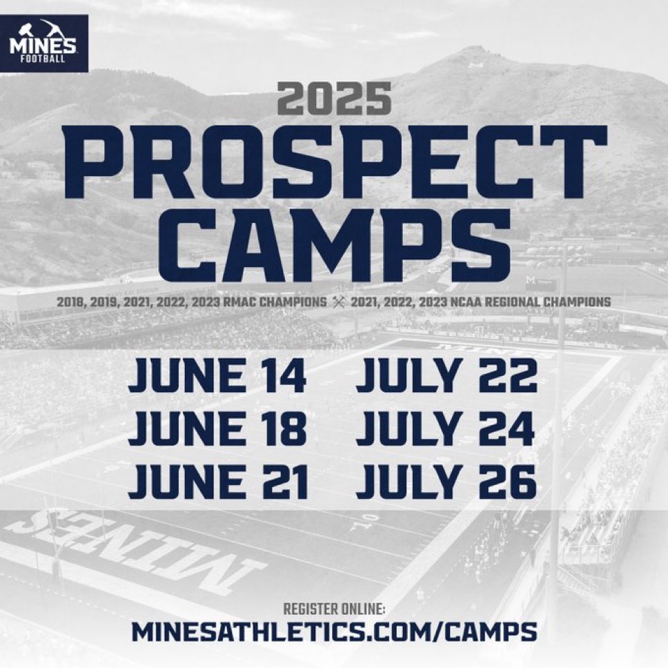 MichaelToth05's tweet image. Excited to attend camp tomorrow @UNC_BearsFB and @MinesFootball the following day. Looking forward to the opportunity to compete and get better!
@CoachATrain99 @1_JRT_1 @CoachPHadley @CoachAMakransky @TimBrandon5 @Coach_ZC @PalmerRidgeFB