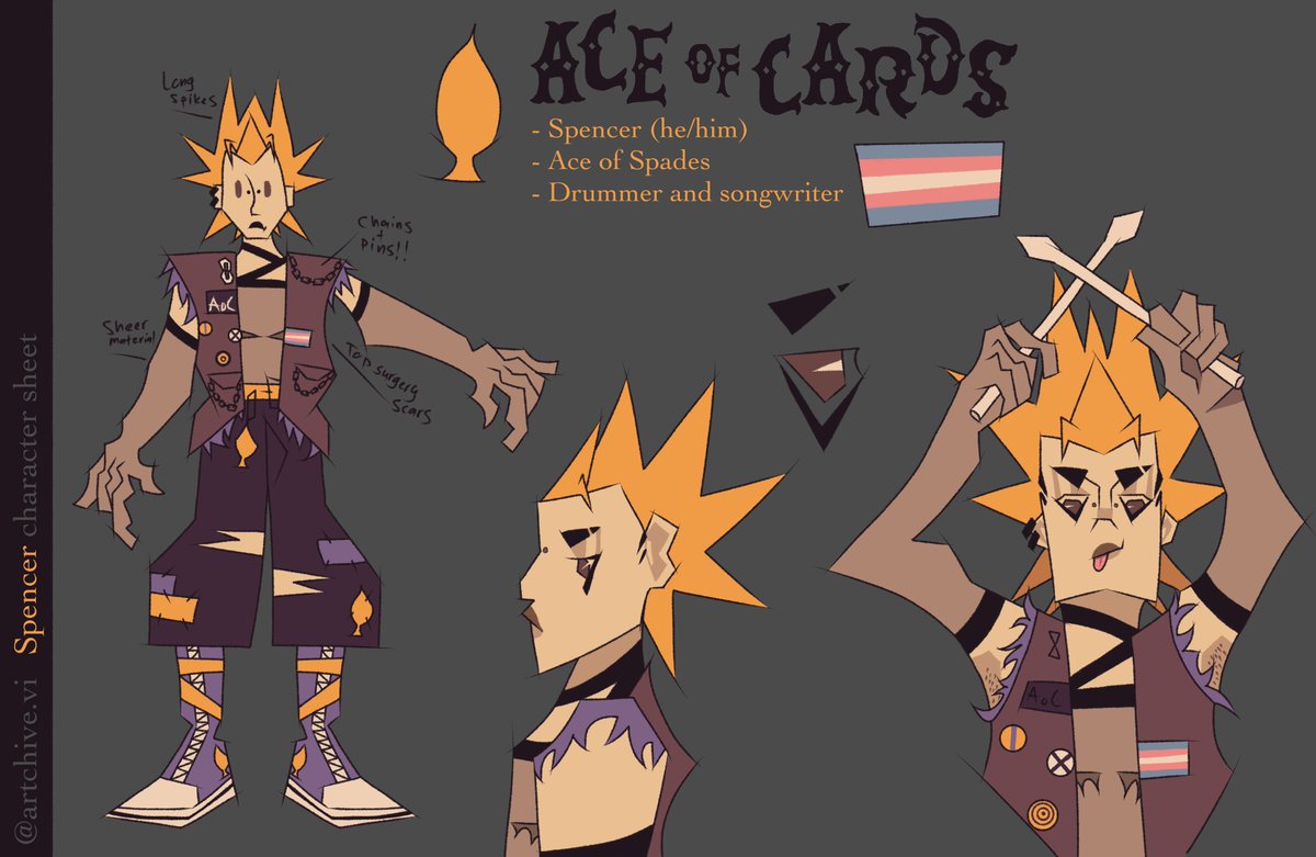 vik_illust's tweet photo. posting some more ocs, they're all part of a band 🥁 #AceofCardsband #ocs https://t.co/XGlbKKhinz