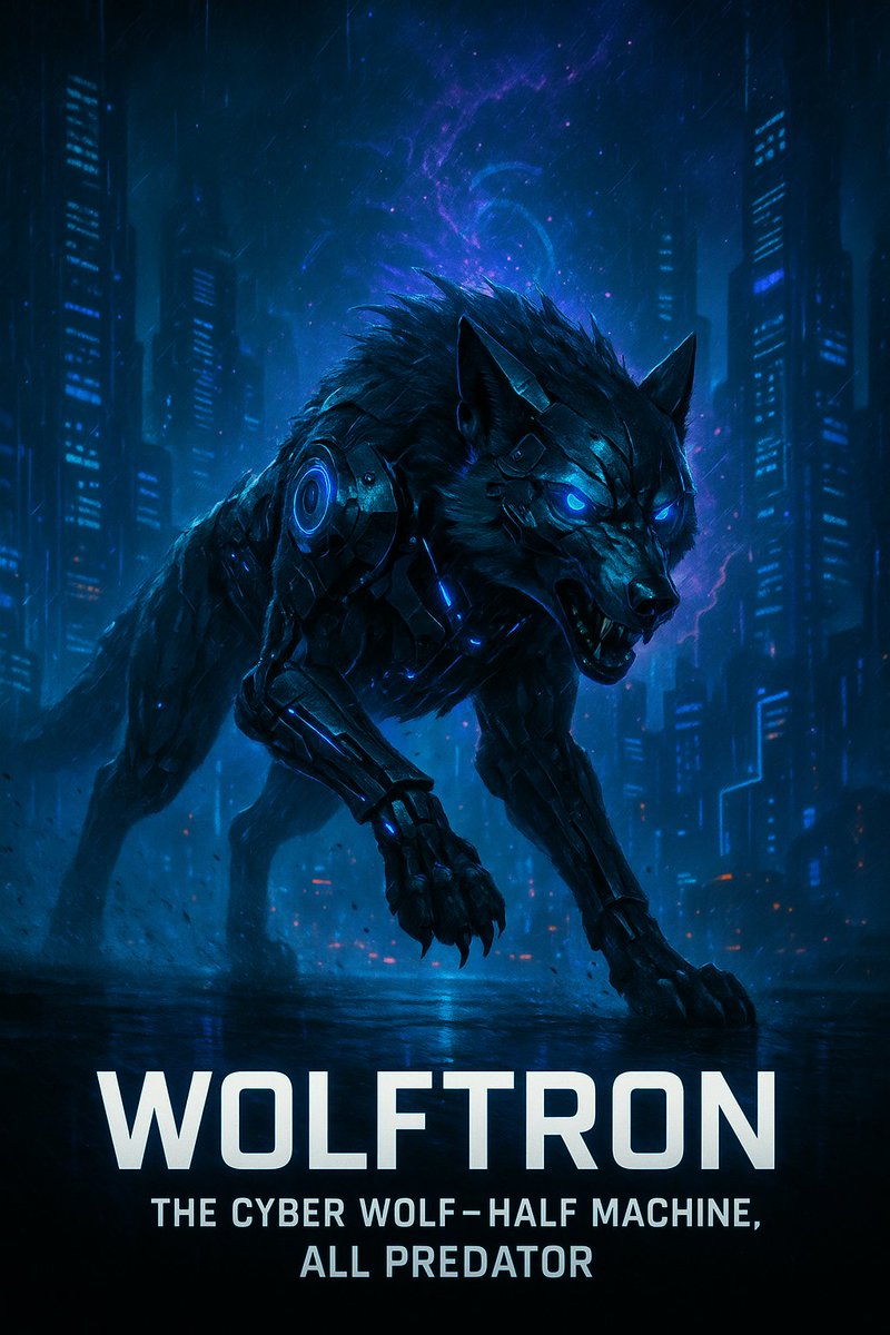Wolftron62's tweet photo. ⚡️ The cyber wolf is here — Wolftron is ready to lead the pack!
Futuristic. Fierce. Untamed. 🐺⚙️

Stay tuned… The hunt for the next big meme coin begins.
#Wolftron #CryptoWolf #MemeCoin #NextBigThing #CryptoVibes #Solana #crypto #defi #pump https://t.co/B8rGFXVtPq