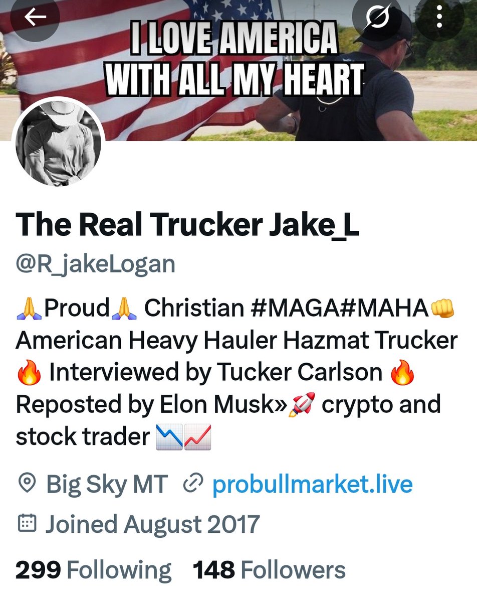 Real Trucker Jake Logan (@bigskyfit) on Twitter photo 🚨IMPOSTER ALERT🚨
This d-bag is NOT me
<a href="/R_jakeLogan/">The Real Trucker Jake_L</a>
Please report and repost.
Thank you!! 🚨IMPOSTER ALERT🚨
This d-bag is NOT me
<a href="/R_jakeLogan/">The Real Trucker Jake_L</a>
Please report and repost.
Thank you!!