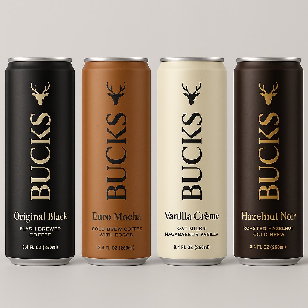launching our newest Brand of Amazing Coffee RTD  No sugar No foam. No BS.
Just cold, caffeinated confidence.

Introducing BUCKS canned coffee Ready to Drink built for bold mornings !  No Bucking around #Coffee #drinks