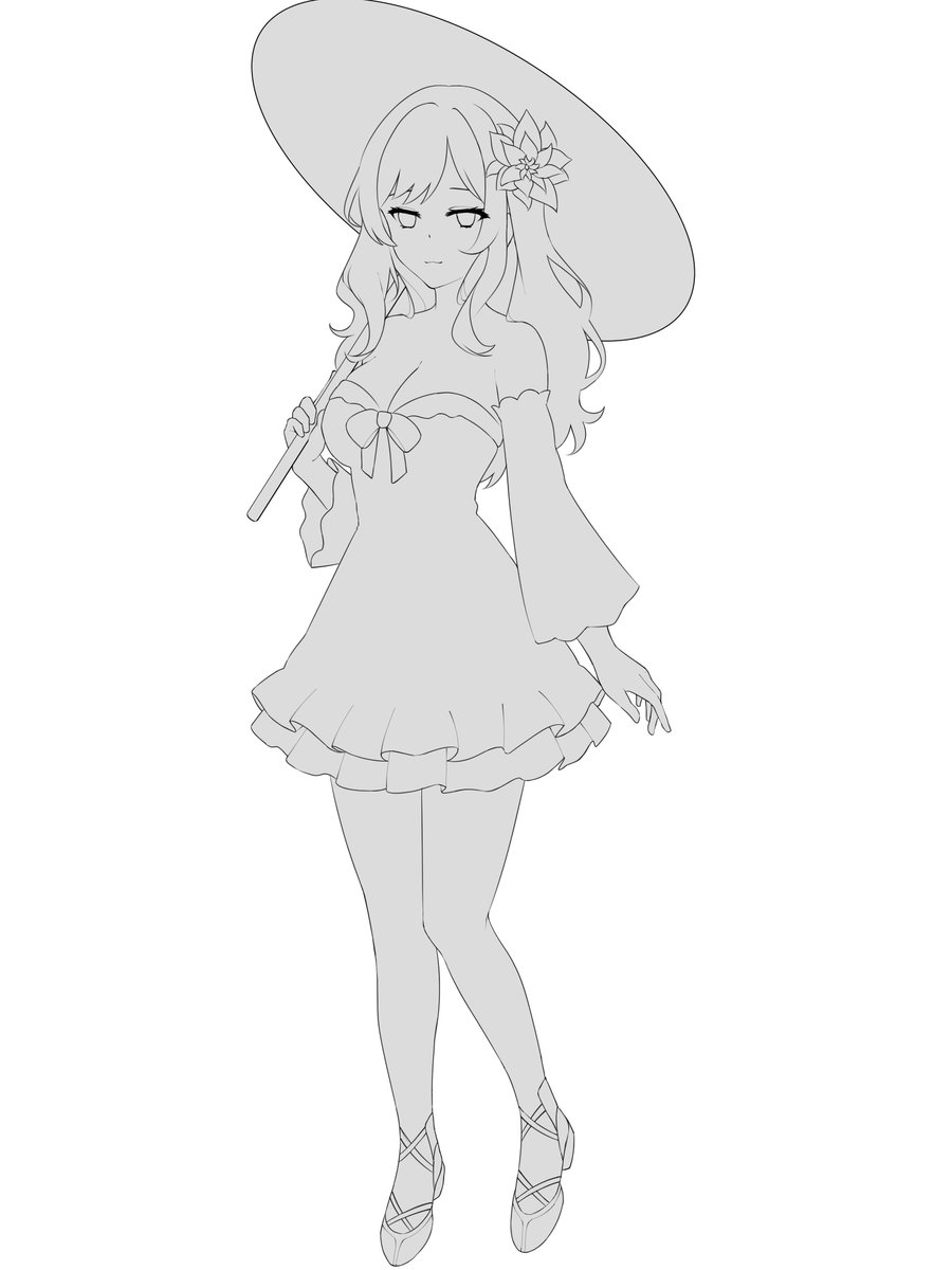 shizukurenkai's tweet image. Here’s my new summer-themed line art!
If you could color her, what palette would you use? ^^

#OriginalCharacter #AnimeArt #Sketchwork #sketch #line #lineart #art #artwork #design #anime #animeillustration #drawing #draw