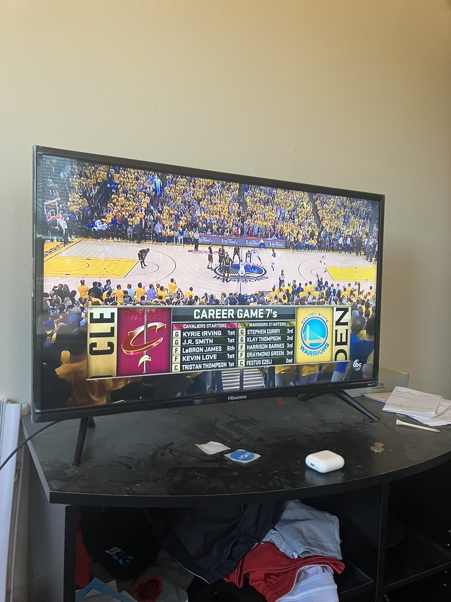Only NBA finals game i’ll be watching tonight. Happy 9 years, Cleveland. #LeGoat