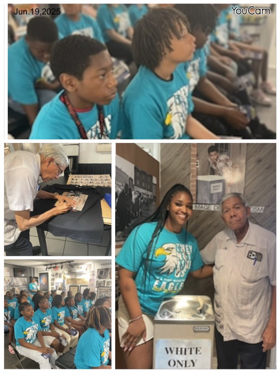WAPerryParents's tweet photo. @WAPerryMS CDF Freedom Schools Scholars had the privilege of meeting legendary photographer Mr. Cecil Williams, renowned for his iconic water fountain image, symbolizing resistance to prejudice. Scholars also toured SCSU enhancing their understanding of this pivotal history. https://t.co/xei3ZH5R6a