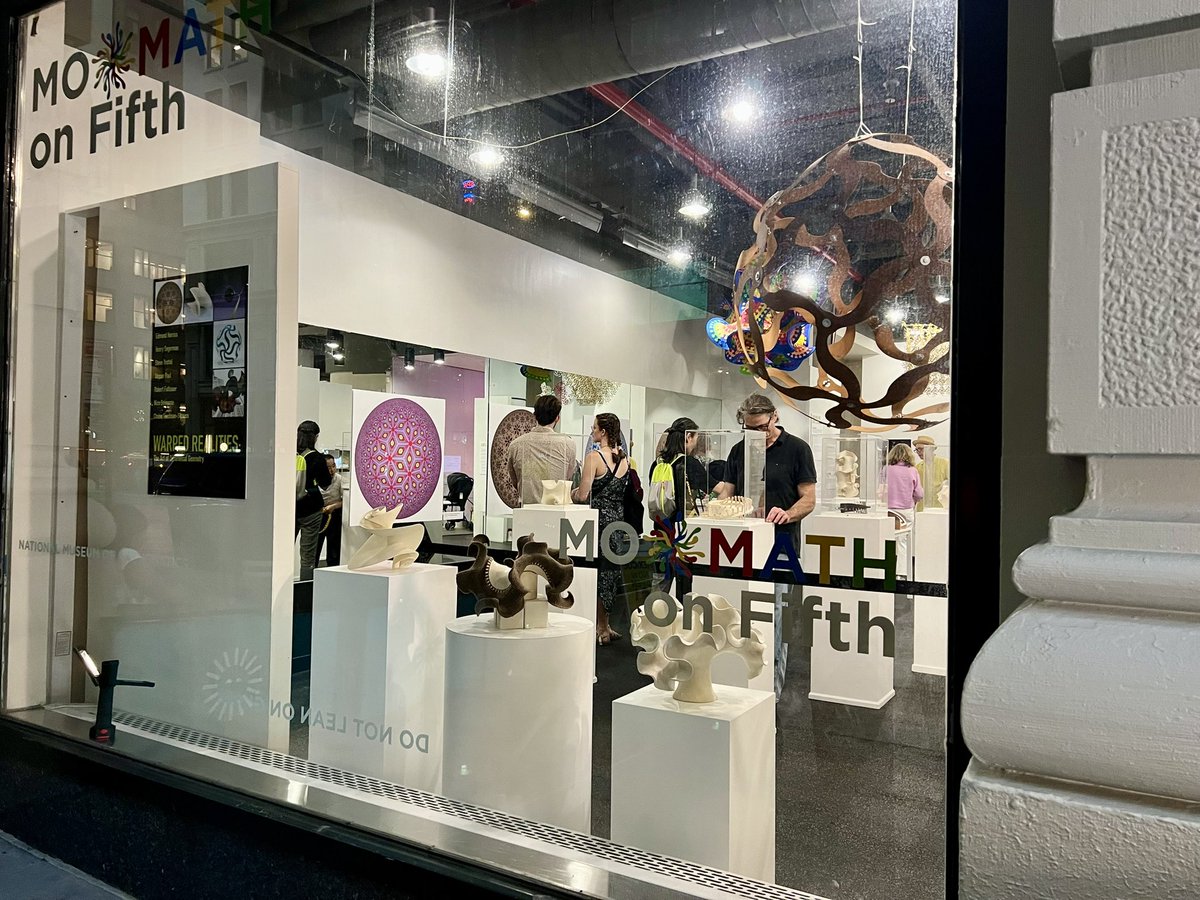 Great opening for “Warped Realities”, on @MoMath1 on Fifth ave. With great work by several artists.