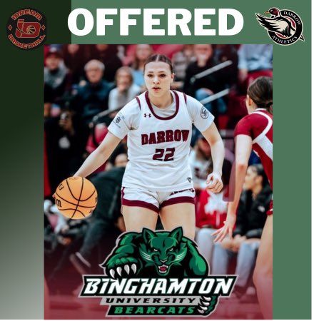 JillianDingler4's tweet image. After a great conversation with Coach Grimes, I’m proud and honored to have received an offer to play basketball @BinghamtonUWBB !!
@idream_GirlsBB @Duckshoops