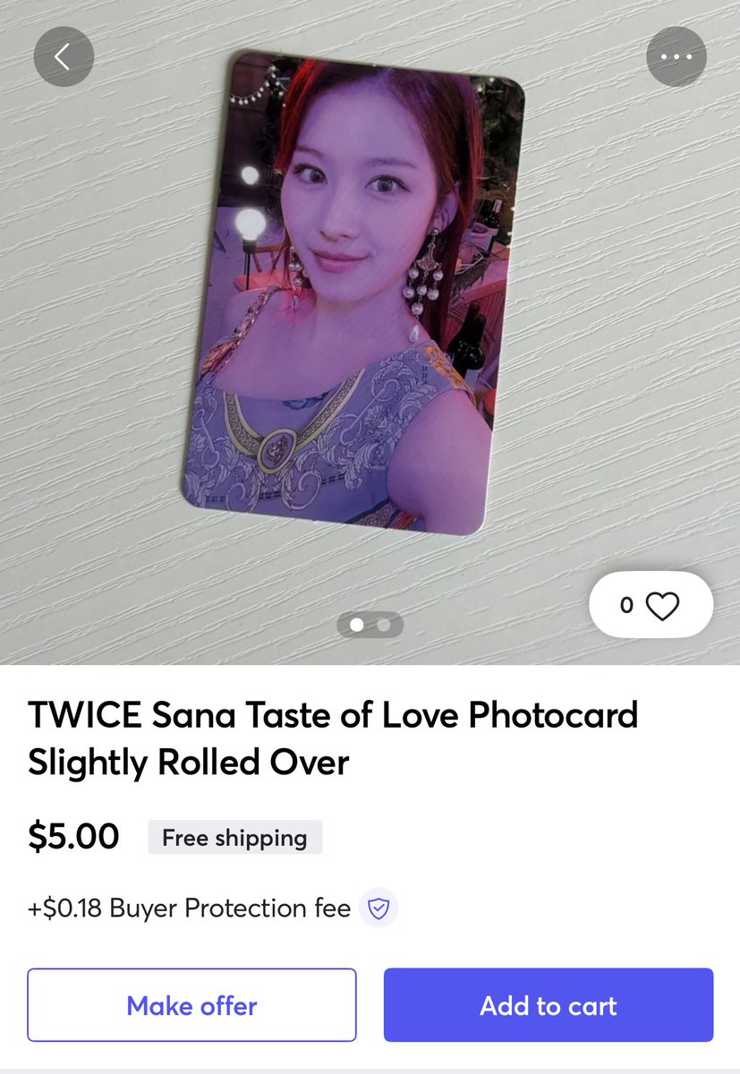 mivelydoll's tweet photo. onces are crazy wdym you’re selling a sana photocard you napped on for $5 https://t.co/khz5n6IWqs