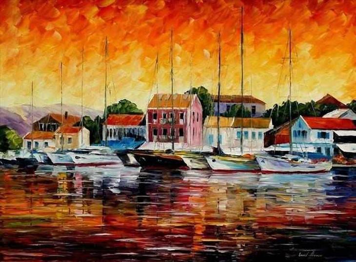 Baytown at Sunset, Leonid Afremov!🤩