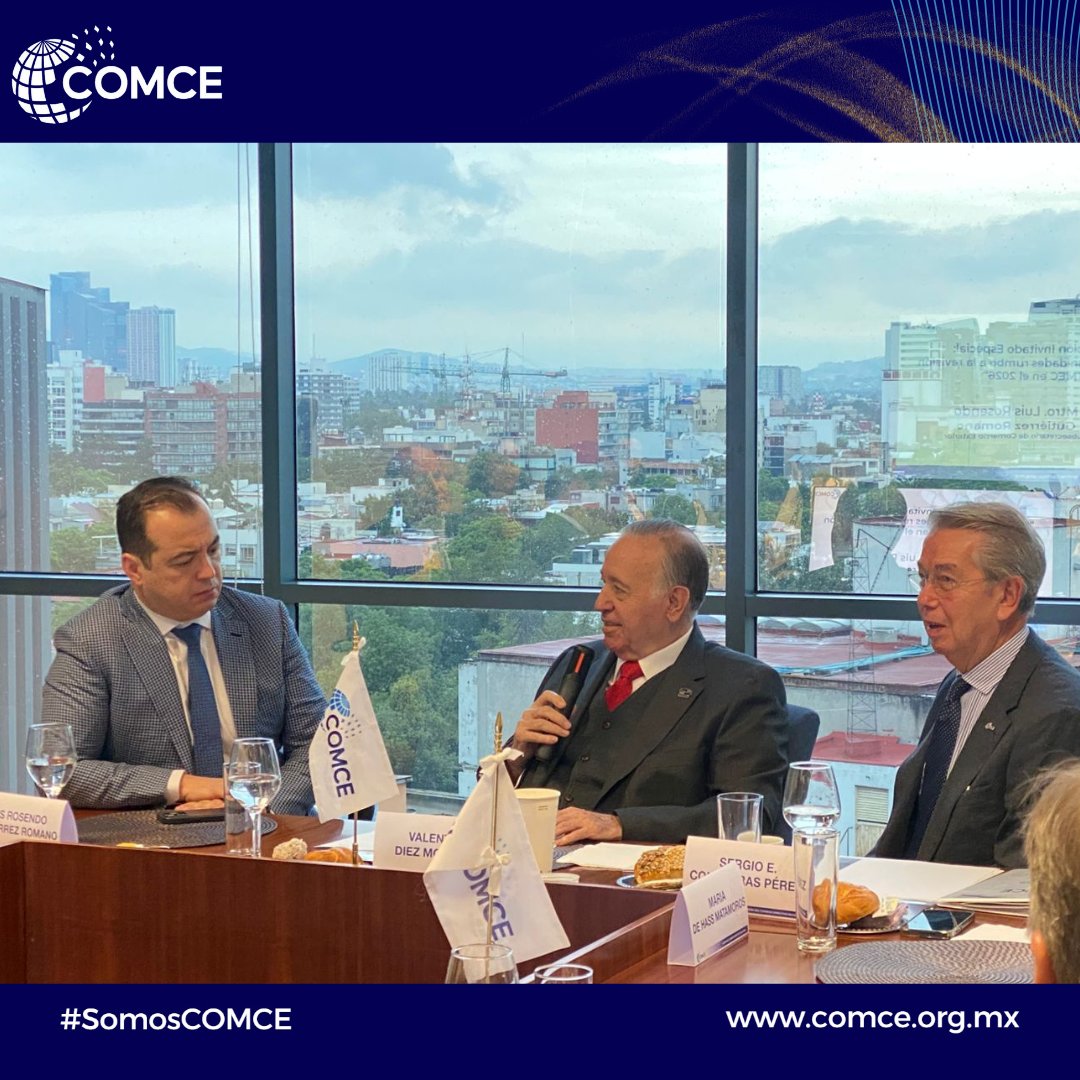 ComceOficial's tweet photo. 🧭 El liderazgo de Don Valentín Diez Morodo, Presidente Honorario del COMCE, es un pilar fundamental en la visión de largo plazo del comercio exterior mexicano.

Su visión guía al COMCE hacia una economía más integrada, dinámica y competitiva.

#SomosCOMCE https://t.co/C4mZs4zQ0x