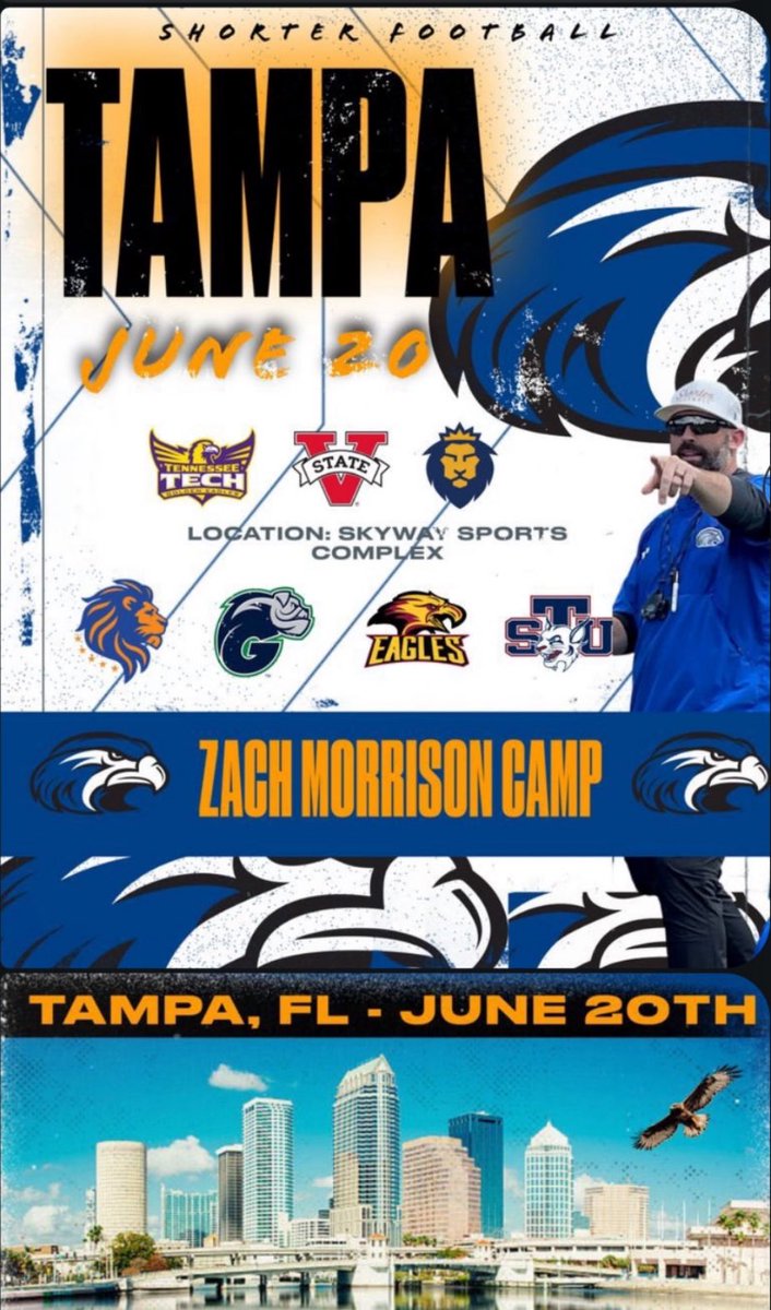Aidan Engelbrecht (@aidanengelb) on Twitter photo Exited to participate in <a href="/coachmorrison58/">Zach Morrison</a> tampa football camp
<a href="/SeanEperjesi/">Sean Eperjesi</a> <a href="/PascoCountyFB/">PascoCountyFB</a> <a href="/tampafootballFL/">Tampa Bay Football</a> <a href="/SEUFireFootball/">Southeastern Football</a>
<a href="/StetsonFootball/">Stetson Football</a> <a href="/coachTDodd/">Tripp Dodd</a> <a href="/coachkpope/">Khalil Pope, MSM</a> <a href="/CoachSmith91/">Herman Smith</a> <a href="/BIGshadowMIKE/">Coach Mike Jasper</a> <a href="/AtifAustin/">Coach Austin</a> Exited to participate in <a href="/coachmorrison58/">Zach Morrison</a> tampa football camp
<a href="/SeanEperjesi/">Sean Eperjesi</a> <a href="/PascoCountyFB/">PascoCountyFB</a> <a href="/tampafootballFL/">Tampa Bay Football</a> <a href="/SEUFireFootball/">Southeastern Football</a>
<a href="/StetsonFootball/">Stetson Football</a> <a href="/coachTDodd/">Tripp Dodd</a> <a href="/coachkpope/">Khalil Pope, MSM</a> <a href="/CoachSmith91/">Herman Smith</a> <a href="/BIGshadowMIKE/">Coach Mike Jasper</a> <a href="/AtifAustin/">Coach Austin</a>