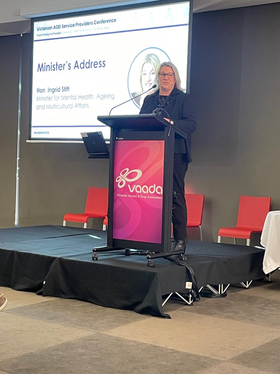 🙌Kicking  off at the Victorian AOD Service Providers Conference!  This year's theme is "From Policy to People: Centring Communities in Our Response"  
#VICAODSPC25