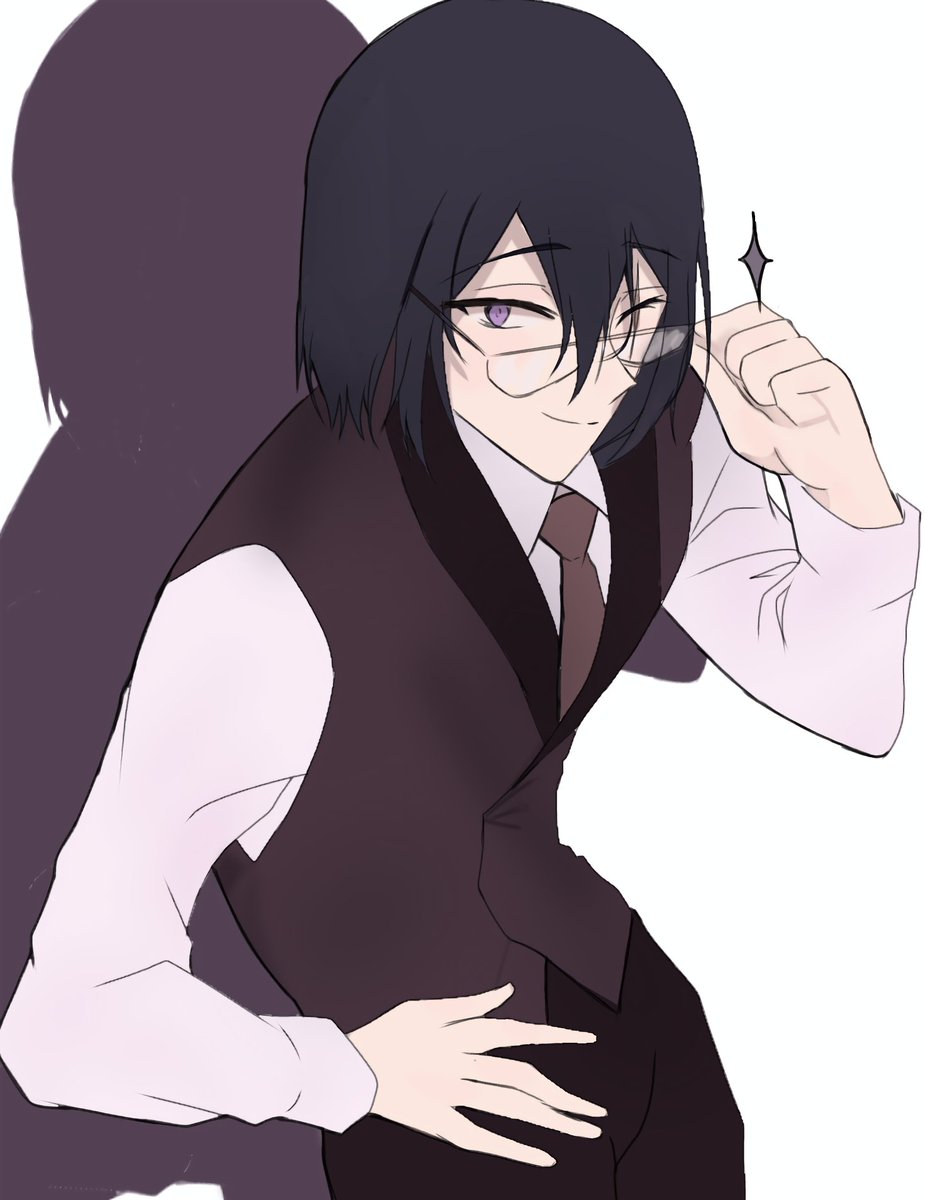yuu_artzu's tweet image. Calculated thoughts and quiet stares... do I pass the vibe check, my dear little mice?&quot; 🐭📖🖋️
#JustFyodorThings #BossMode #SeriousButStylish #NikolaiStoleTheLook #bsdnikolai