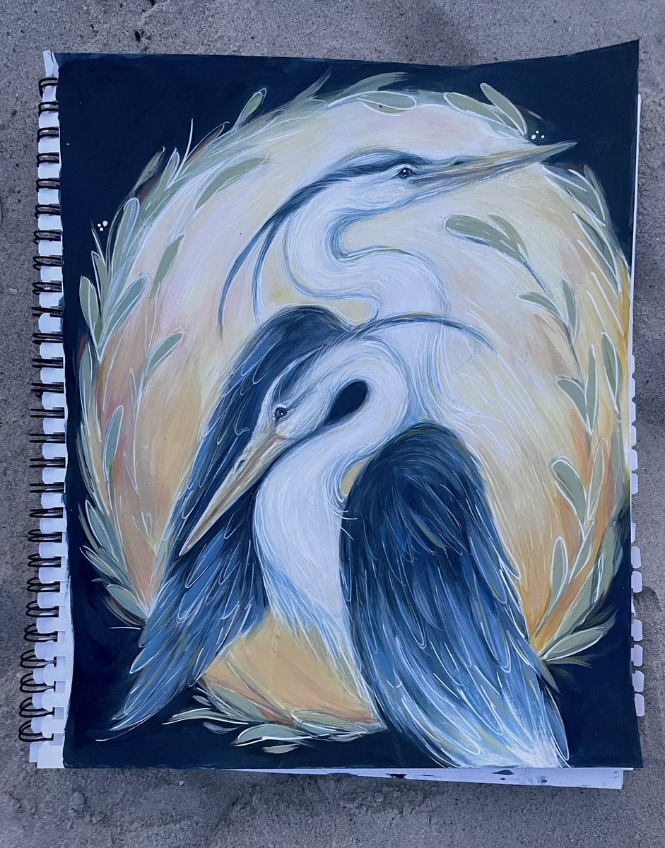 MrsOArtStudio's tweet image. A relaxing evening painting on the beach. #quiet #artist