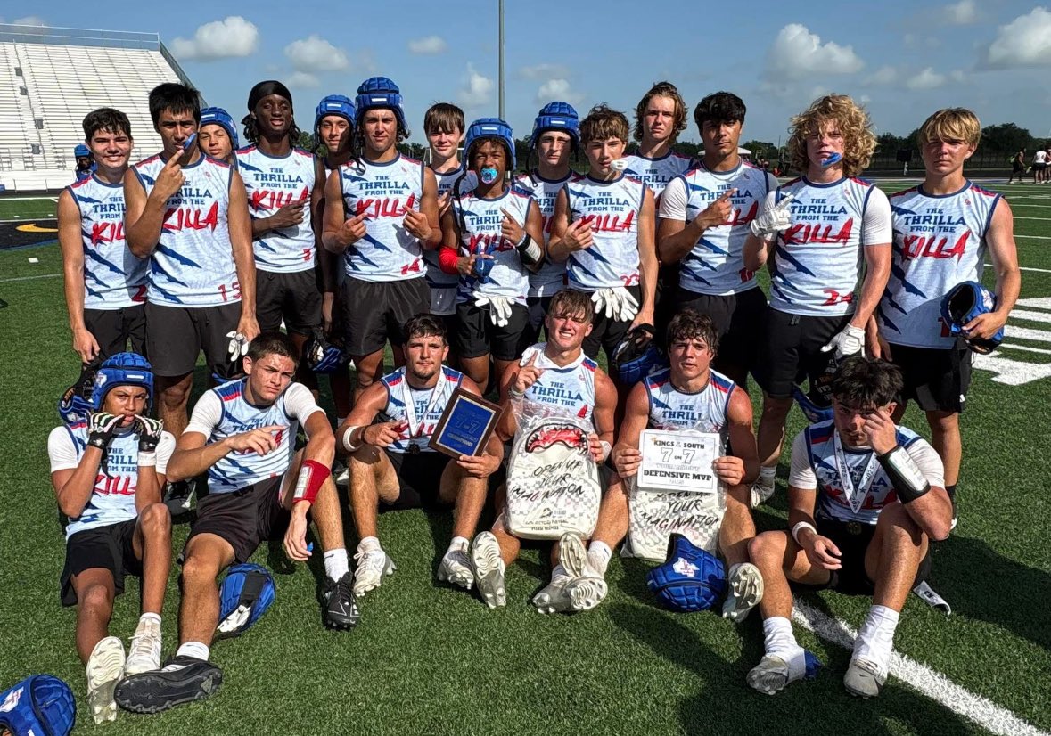 Kale Russell (@kalerussell8) on Twitter photo We won the Kings of the South 7v7 tournament today in Bay City . I was blessed to receive the offensive MVP for the tournament ! Getting ready for the state tournament next week , then continuing to have a great summer to get ready for the season. <a href="/coachlucio/">Coach Lucio</a>
#agtg We won the Kings of the South 7v7 tournament today in Bay City . I was blessed to receive the offensive MVP for the tournament ! Getting ready for the state tournament next week , then continuing to have a great summer to get ready for the season. <a href="/coachlucio/">Coach Lucio</a>
#agtg