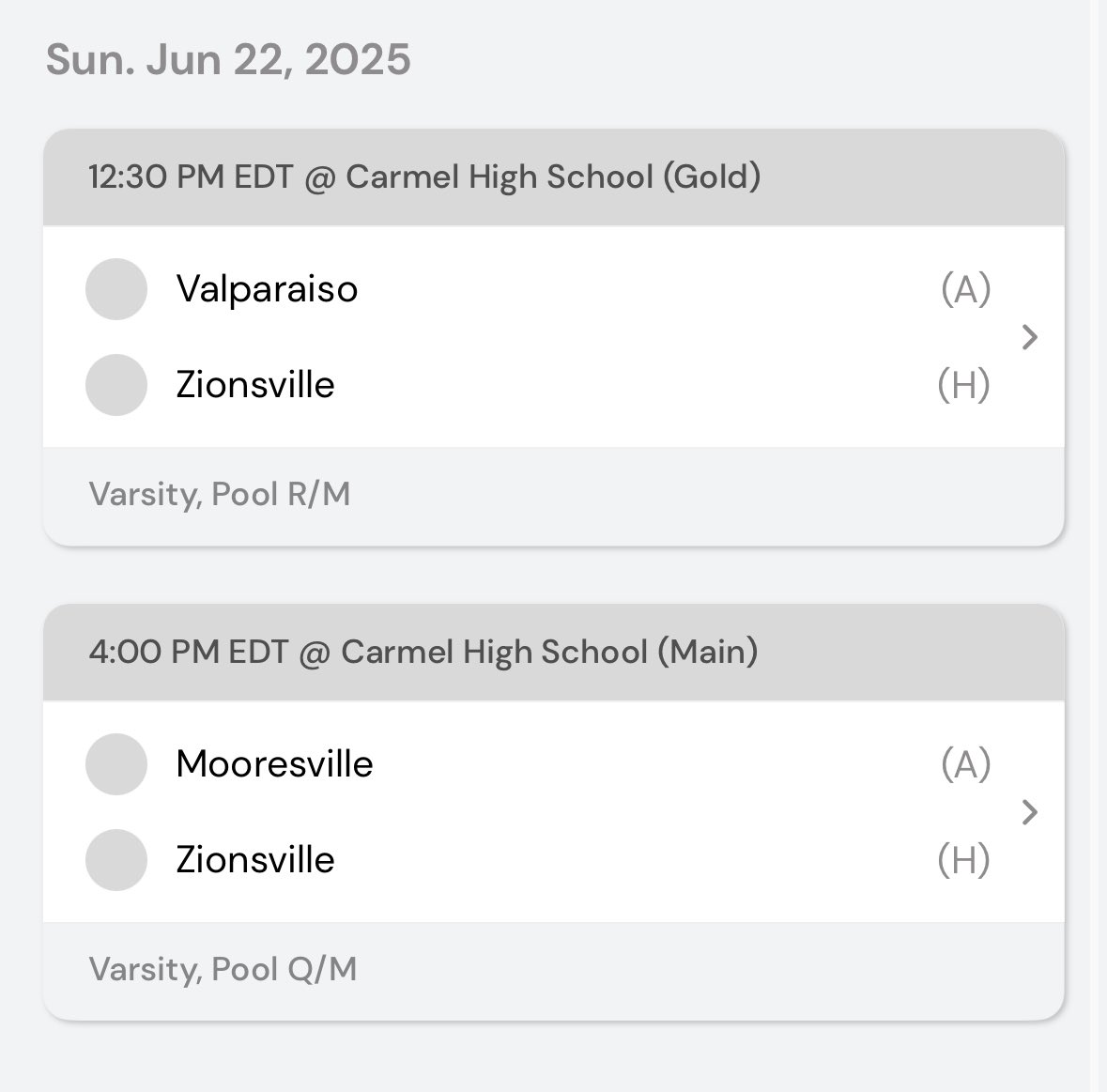 Charlie Hughes Schedule this weekend