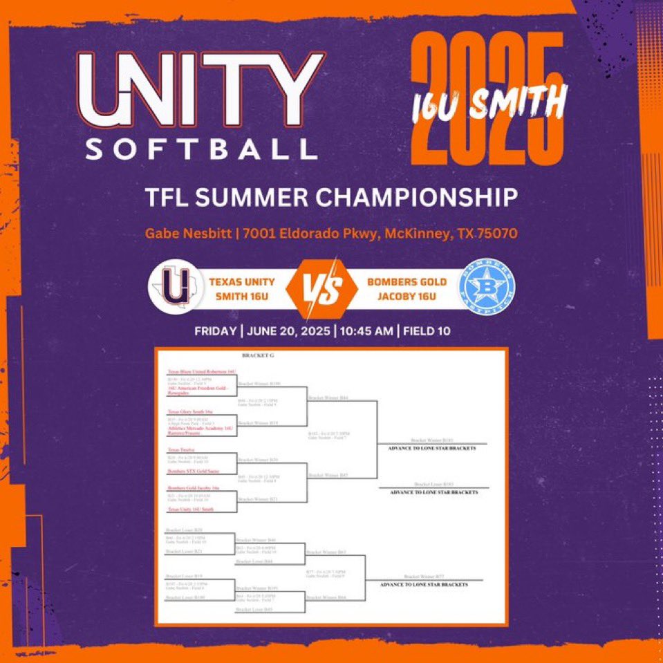 Schedule for this weekend's TFL Summer Championship!