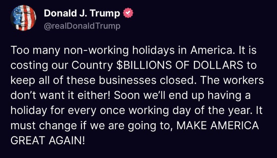 Says the so-called “president” who spends so much of his time golfing, it’s gonna cost us $100 million in 2025 alone.