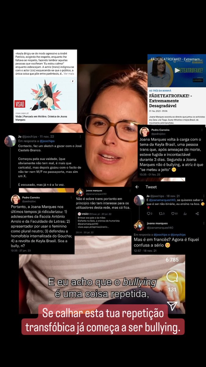 mais uma vez repito, pouco me importo com a situação dos anjos e da joana marques

não me esqueço é do bullying dela e da repetida transfobia