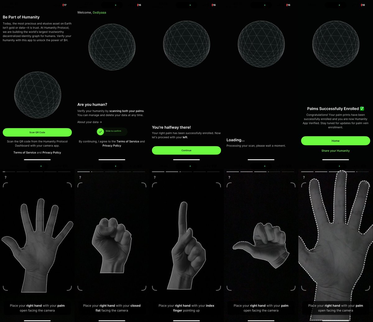 酱酱酱酱，千呼万唤的 iOS 端终于登场

但是，请问 <a href="/TK_Humanity/">Terence Kwok 「 🖐️ ✦ 🌏 」</a> 老大，为什么我 Loading 成功之后又重新让我 Scan QR Code 🤔

知道很急，但先别急，先来一份懒人包：

- AppStore 搜：Humanity Protocol App
- 打开测试网站并点击 Verify your humanity： testnet.humanity.org/login?ref=0xdi…
- 用 App