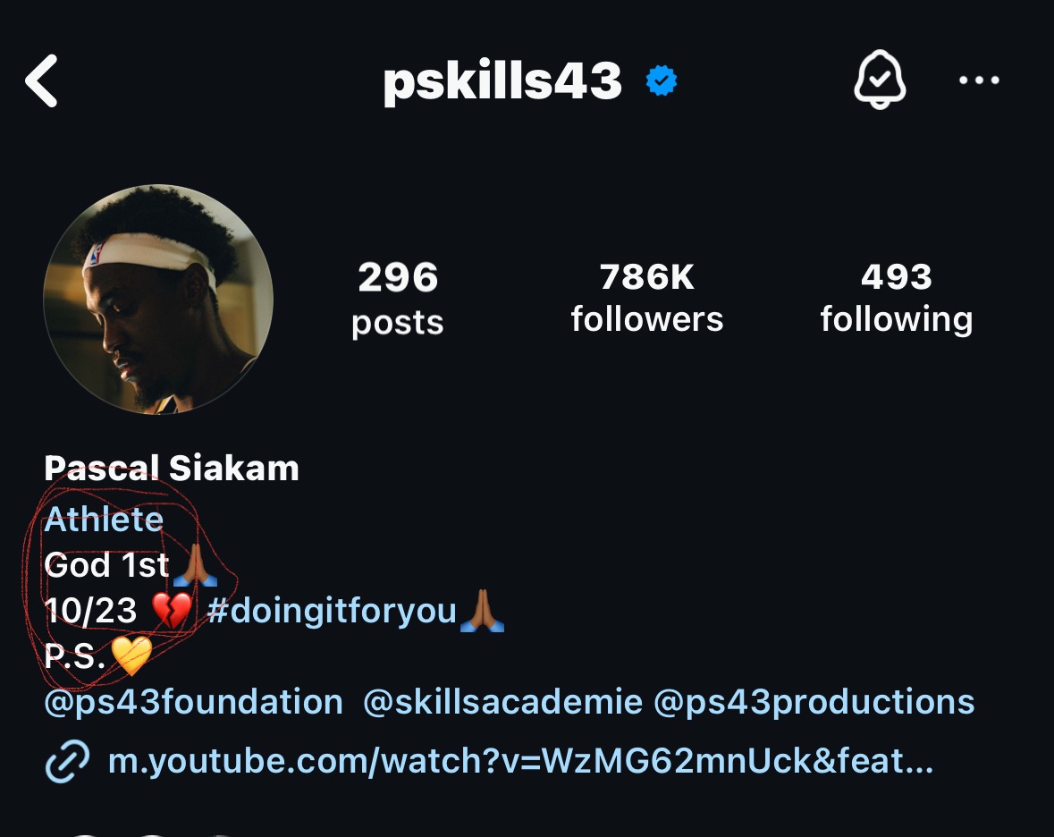 PascalHoops's tweet image. Y’all are saying Pascal Siakam is possessed but he’s actually Christian