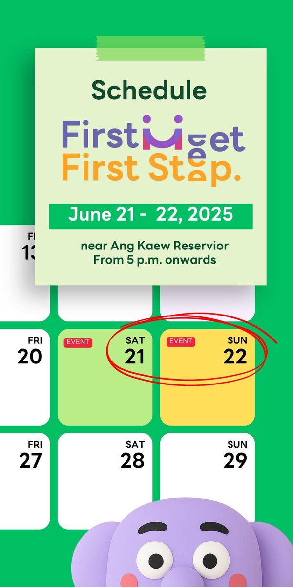 cmuofficial_tw's tweet photo. กำหนดการงาน First Meet First Step ✨
วันที่ 21-22 มิถุนายน 2568 เวลา 17:00 น. เป็นต้นไป
ณ ลานสังคีต (ลานควายยิ้ม) อ่างแก้ว มช.
#SDDCMU #XCMU #CMU #Dek68 #ทีมมช #CMUFirstMeetFirstStep #CMUFMFS2025
#JumboAdventure
#FirstMeetCMU2025 #เปิดโลกกิจกรรม #ชมรมกิจกรรมนักศึกษา https://t.co/hRR4M6EOAt
