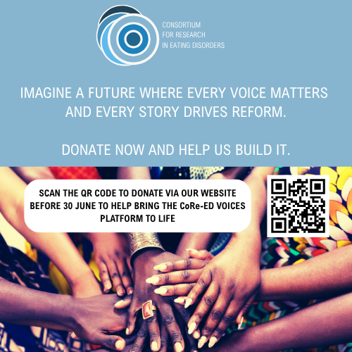 CoRe_ED_Global's tweet image. Thanks to everyone who has already donated 🙏 Please join us in the last 10 days of June for our @CoRe_ED_Global Voices Campaign 💬 ❤️ Help us ensure that every voice is heard! Any donation (tax deductible) is greatly appreciated via our website 👉 core-ed.com.au