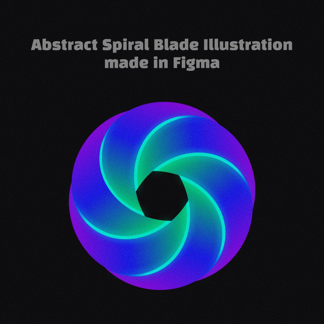 wladi_4's tweet photo. Abstract Spiral Blade Vector Illustration (Figma) – Inspired by @realvjy https://t.co/88KjUr9dAw
