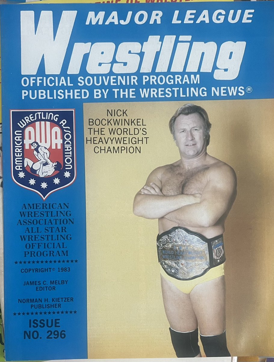 David Peck (@dpeck100) on Twitter photo This is a wrestling program that is a good one. Nick Bockwinkel vs. Hulk Hogan in 1983 for the AWA title. Mine has the lineup card from the night before but one definitely exists from Super Sunday the following night that is the same. Would be cooler if it was one that came from This is a wrestling program that is a good one. Nick Bockwinkel vs. Hulk Hogan in 1983 for the AWA title. Mine has the lineup card from the night before but one definitely exists from Super Sunday the following night that is the same. Would be cooler if it was one that came from