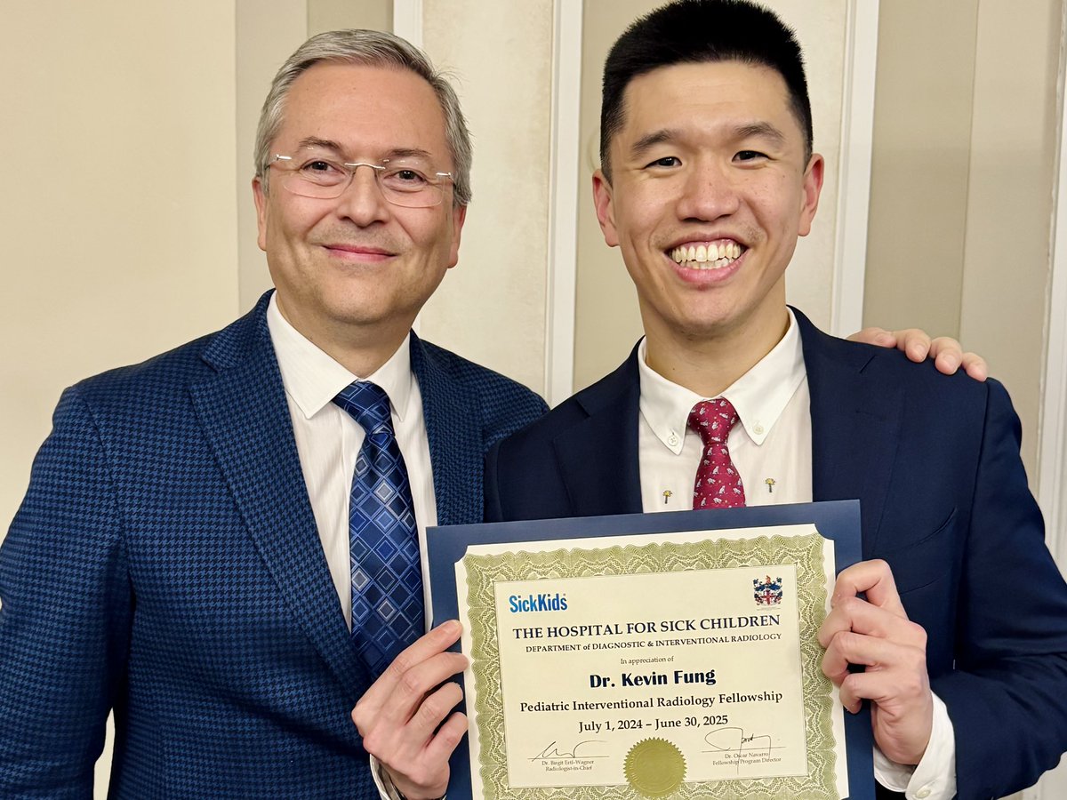 We did it! now officially a part of the #Sickkids #Radiology family 🥳❤️

It has been an fantastic year and so lucky to have such amazing co-Fellows and seniors - I have learned so much more than just #IR 

Hope our paths will cross again soon!