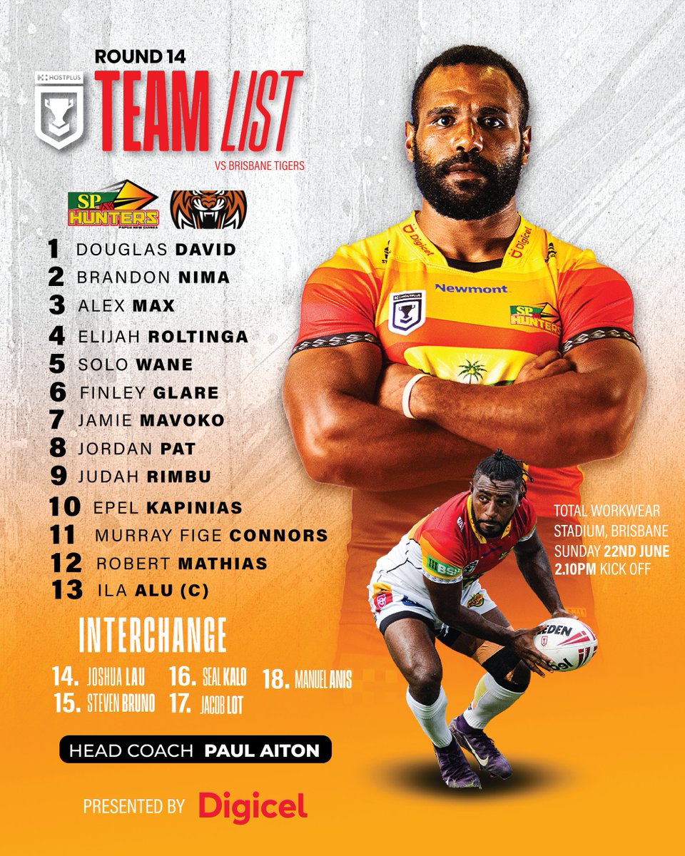 Here's your team for Round 14. 
🏹🇵🇬❤️