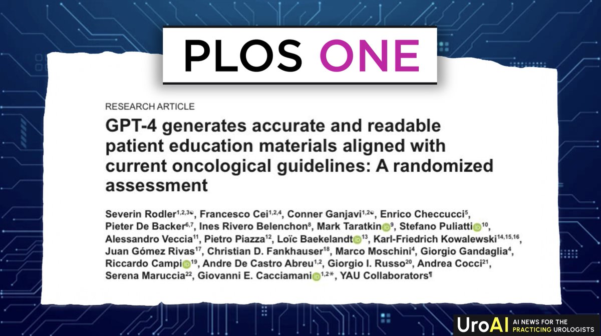 🤖 Can AI Improve Cancer Patient Education?

A study evaluates how GPT-4-generated materials for cancer patients stack up against  traditional content in terms of readability while mantaining accuracy 

📖 Enhanced Readability - GPT-4 PEMs outperform originals (FKRE: 70.8 vs