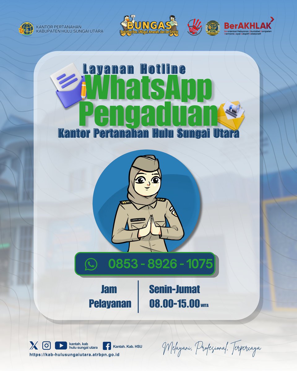 atrbpn_hsu's tweet photo. Kantah HSU hadiri rapat nasional Monitoring & Evaluasi PTSL. Komitmen kami: meningkatkan kualitas layanan pertanahan & mempercepat target nasional demi masyarakat. πΌπ
#PTSL #KantahKabHSUBungas #MelayaniProfesionalTerpercaya https://t.co/Q7lFd6OZC3