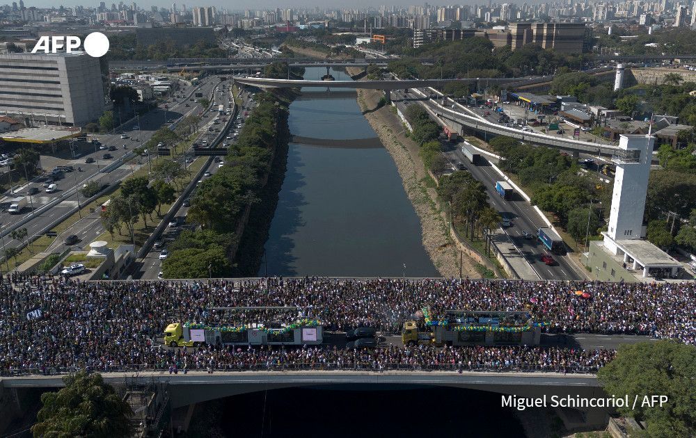 AFP’s Miguel Schincariol photographs the "March for Jesus" organised by evangelical congregations in Sao Paulo Brazil
