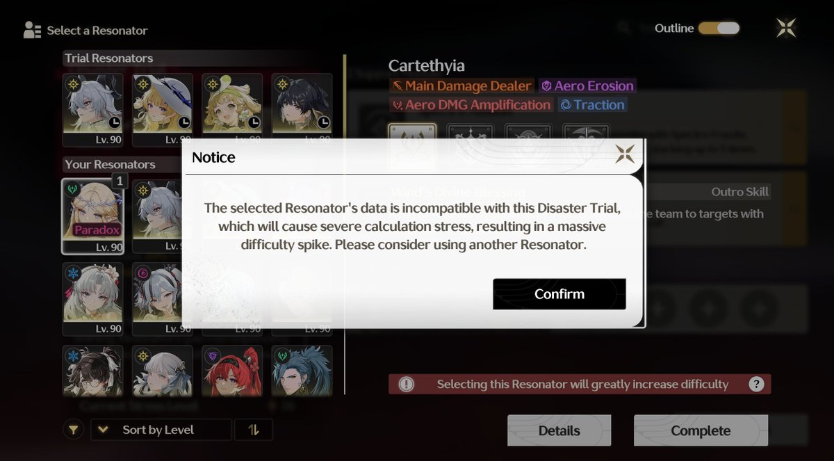 Ooh, if you bring Cartethyia to the Fleurdelys arena to create a mirror match, you get a [Paradox] marker.
