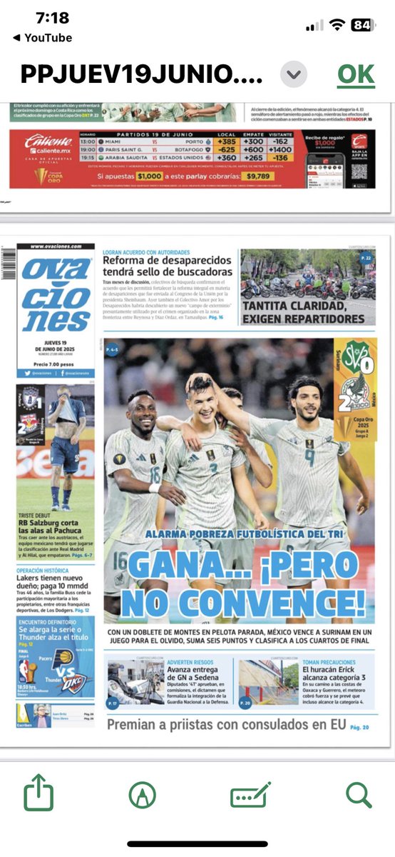 LAS DOS ÚLTIMAS PORTADAS DE LOS PERIÓDICOS SÍGANME LO SIGO AL 100% USTEDES TOMEN SU DECISIÓN