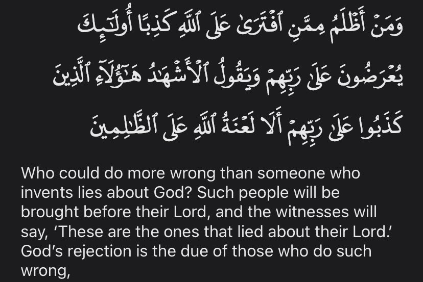 It’s one thing to be WRONG &amp; another level to say a LIE about God to justify your wrong. 
So many people do wrong in the name of God. Quran (final &amp; preserved scripture) calls out this behavior and the disgrace it will bring on day of judgement. 
Quran ch 11 v 18