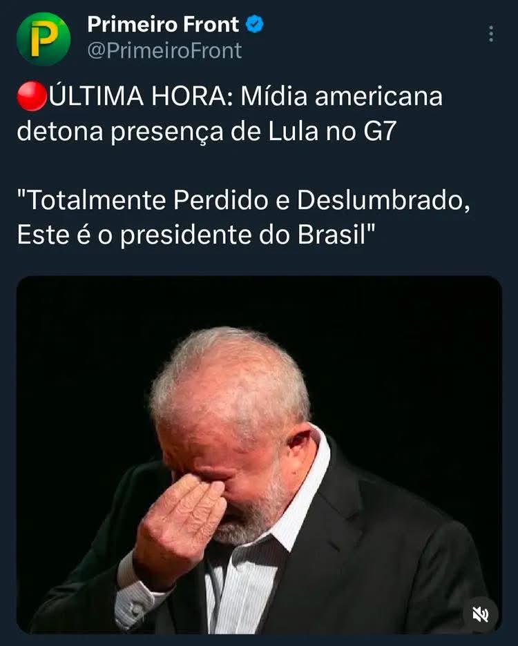 Ainda saiu falando que o G7 não precisa existir.