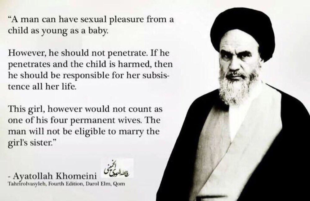 Khomenei was so kind - no penetration with babies.