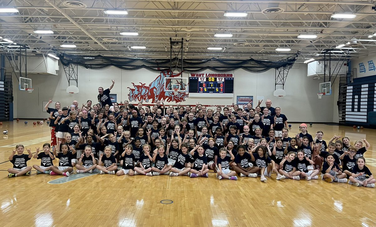 Awesome week of Jr. Longhorn camp with over 100 kids attending! Very proud of our high school players leading the way!