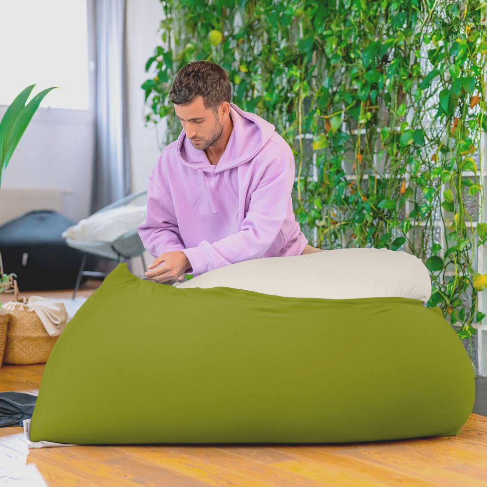 Yogibo オレンジ　替えカバー（緑）付き Yogibo オレンジ 替えカバー（緑）付き 公式】Yogibo Lite ヨギボー