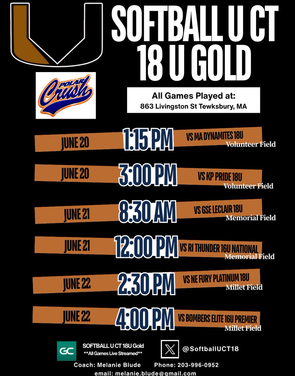 Coaches come see us play! ⬇️⬇️