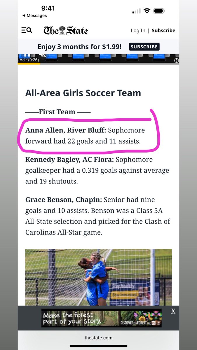 Anna Allen (@annaallen03) on Twitter photo So excited I was selected for the All-Area Girls Soccer First Team!⚽️⚽️⚽️ Looking forward to next spring for another amazing season🐊
<a href="/ImCollegeSoccer/">College Soccer Truth ™</a> <a href="/ImYouthSoccer/">ECNL/GA/Recruiting/College Soccer</a> <a href="/PrepSoccer/">Prep Soccer ⚽️</a> <a href="/TheSoccerWire/">SoccerWire</a> So excited I was selected for the All-Area Girls Soccer First Team!⚽️⚽️⚽️ Looking forward to next spring for another amazing season🐊
<a href="/ImCollegeSoccer/">College Soccer Truth ™</a> <a href="/ImYouthSoccer/">ECNL/GA/Recruiting/College Soccer</a> <a href="/PrepSoccer/">Prep Soccer ⚽️</a> <a href="/TheSoccerWire/">SoccerWire</a>