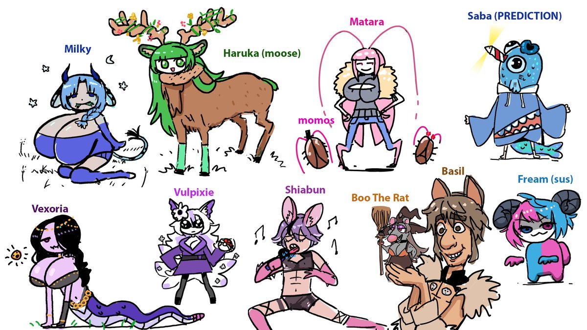 Chat had me draw MORE VTubers from memory apologies to all involved🙏