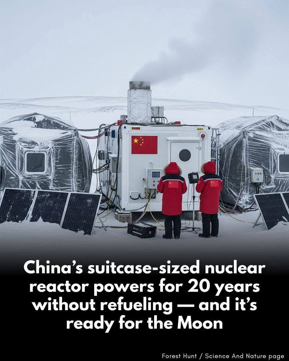 Урд хөрш тасарч бна шүү. 👍👏

Ийм жижиг реактор авчраад шийдэж болохгүй юм байхдаа. 

🇨🇳⚛️ Хятадын зөөврийн цөмийн реактор
🔥 Чемодан хэмжээтэй реактор 20 жил шатахуун нэмж цэнэглэхгүйгээр ажиллана!
Хятад улс сарны бааз, алслагдсан бүс нутгийн эрчим хүчний хэрэгцээнд зориулсан